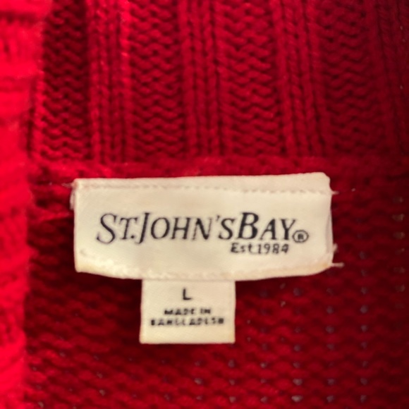 Beautiful red, cardigan from St. John’s Bay. Perfect for the Holidays! - Picture 3 of 4